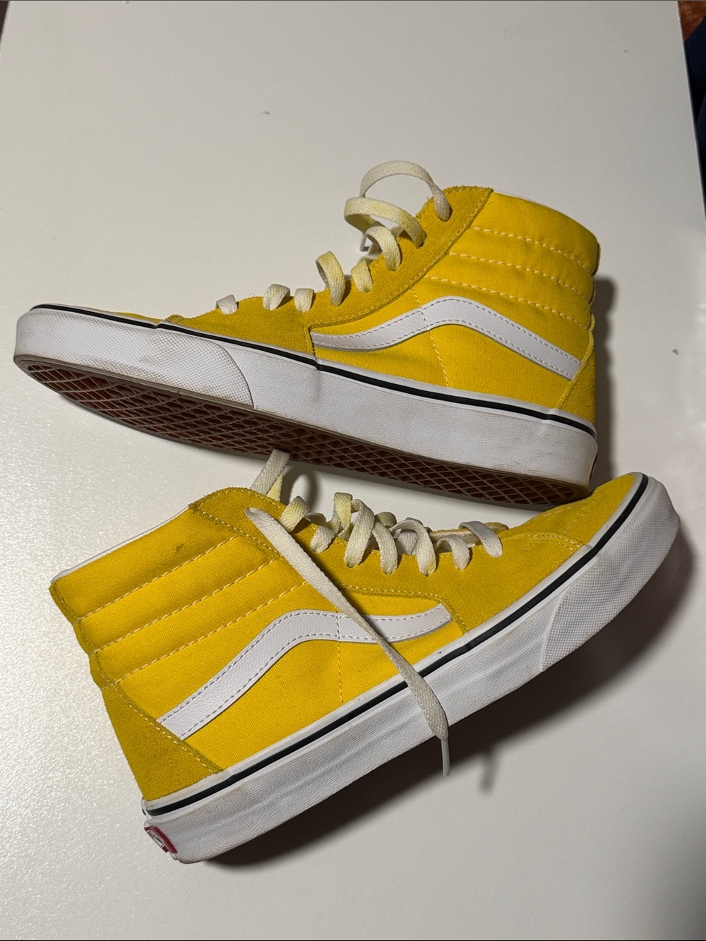 Vans Kids Yellow High-Top Skate Sneakers